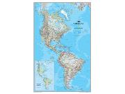 The Americas <br /> Political <br /> Wall Map Map