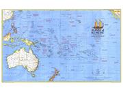 Islands of the Pacific 1974 <br /> Wall Map Map