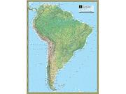South America <br /> Physical <br /> Wall Map Map
