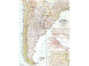 Southern South America 1958 <br /> Wall Map Map