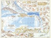 West Indies 1954 <br /> Wall Map Map
