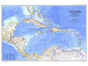 West Indies and Central America 1981 <br /> Wall Map Map