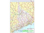 Fairfield, CT County <br /> Wall Map Map