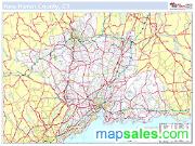 New Haven, CT County <br /> Wall Map Map