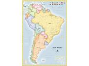 South America <br /> Political <br /> Wall Map Map