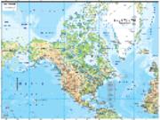 North America Physical Wall Map