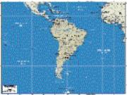 South America Simplified Wall Map