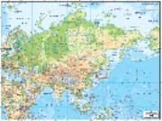 Asia Physical Wall Map