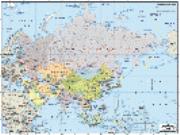 Asia Political Wall Map