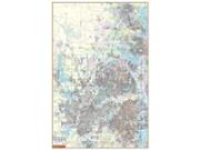 Forth Worth, TX Wall Map