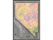 Nevada Physical Wall Map