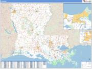 Louisiana <br /> Wall Map <br /> Zip Code <br /> Basic Style 2024 Map