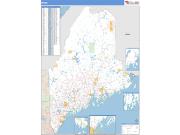 Maine <br /> Wall Map <br /> Zip Code <br /> Basic Style 2024 Map