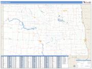 North Dakota <br /> Wall Map <br /> Zip Code <br /> Basic Style 2024 Map