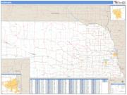 Nebraska <br /> Wall Map <br /> Zip Code <br /> Basic Style 2024 Map