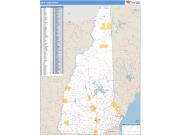 New Hampshire <br /> Wall Map <br /> Zip Code <br /> Basic Style 2024 Map
