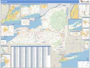 New York <br /> Wall Map <br /> Zip Code <br /> Basic Style 2024 Map