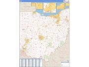 Ohio <br /> Wall Map <br /> Zip Code <br /> Basic Style 2024 Map