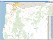 Oregon <br /> Wall Map <br /> Zip Code <br /> Basic Style 2024 Map