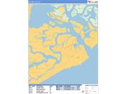 Atlantic City <br /> Wall Map <br /> Basic Style 2024 Map