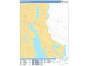 East Providence <br /> Wall Map <br /> Basic Style 2024 Map