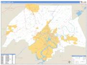 Etowah County, AL <br /> Wall Map <br /> Zip Code <br /> Basic Style 2024 Map