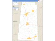 Lamar County, AL <br /> Wall Map <br /> Zip Code <br /> Basic Style 2024 Map