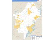 St. Clair County, AL <br /> Wall Map <br /> Zip Code <br /> Basic Style 2024 Map