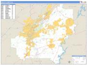Shelby County, AL <br /> Wall Map <br /> Zip Code <br /> Basic Style 2024 Map