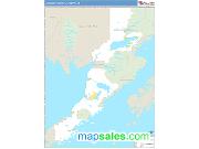 Lake and Peninsula County, AK <br /> Wall Map <br /> Zip Code <br /> Basic Style 2024 Map