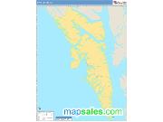 Sitka County, AK <br /> Wall Map <br /> Zip Code <br /> Basic Style 2024 Map
