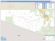 Pima County, AZ <br /> Wall Map <br /> Zip Code <br /> Basic Style 2024 Map