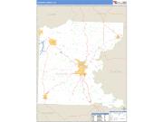 Ouachita County, AR <br /> Wall Map <br /> Zip Code <br /> Basic Style 2024 Map