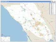 Sonoma County, CA <br /> Wall Map <br /> Zip Code <br /> Basic Style 2024 Map