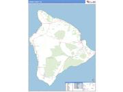 Hawaii County, HI <br /> Wall Map <br /> Zip Code <br /> Basic Style 2024 Map