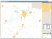 Effingham County, IL <br /> Wall Map <br /> Zip Code <br /> Basic Style 2024 Map