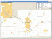Kankakee County, IL <br /> Wall Map <br /> Zip Code <br /> Basic Style 2024 Map