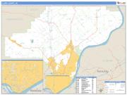 Clark County, IN <br /> Wall Map <br /> Zip Code <br /> Basic Style 2024 Map