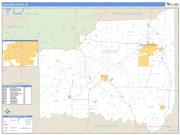 Jackson County, IN <br /> Wall Map <br /> Zip Code <br /> Basic Style 2024 Map