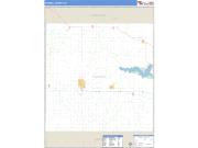 Russell County, KS <br /> Wall Map <br /> Zip Code <br /> Basic Style 2024 Map