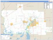 Calcasieu County, LA <br /> Wall Map <br /> Zip Code <br /> Basic Style 2024 Map