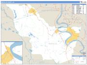 Iberville County, LA <br /> Wall Map <br /> Zip Code <br /> Basic Style 2024 Map