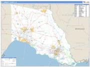 St. Tammany County, LA <br /> Wall Map <br /> Zip Code <br /> Basic Style 2024 Map