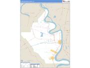 W. Baton Rouge County, LA <br /> Wall Map <br /> Zip Code <br /> Basic Style 2024 Map