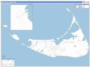 Nantucket County, MA <br /> Wall Map <br /> Zip Code <br /> Basic Style 2024 Map