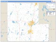 Isanti County, MN <br /> Wall Map <br /> Zip Code <br /> Basic Style 2024 Map