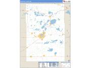 Kandiyohi County, MN <br /> Wall Map <br /> Zip Code <br /> Basic Style 2024 Map
