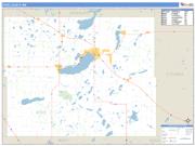 Pope County, MN <br /> Wall Map <br /> Zip Code <br /> Basic Style 2024 Map