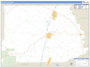 Copiah County, MS <br /> Wall Map <br /> Zip Code <br /> Basic Style 2024 Map