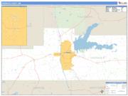 Grenada County, MS <br /> Wall Map <br /> Zip Code <br /> Basic Style 2024 Map